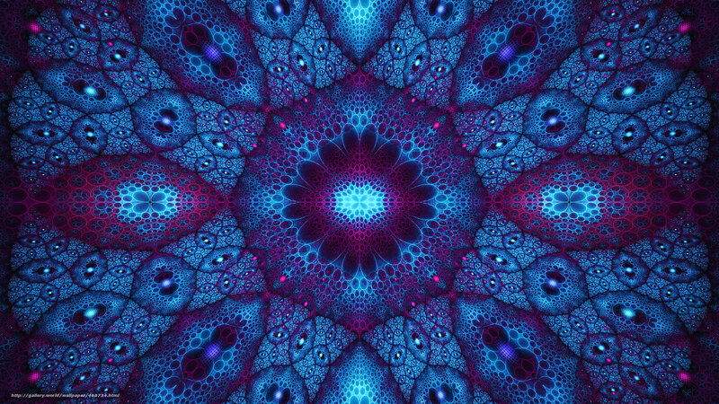blue and purple fractal pattern
