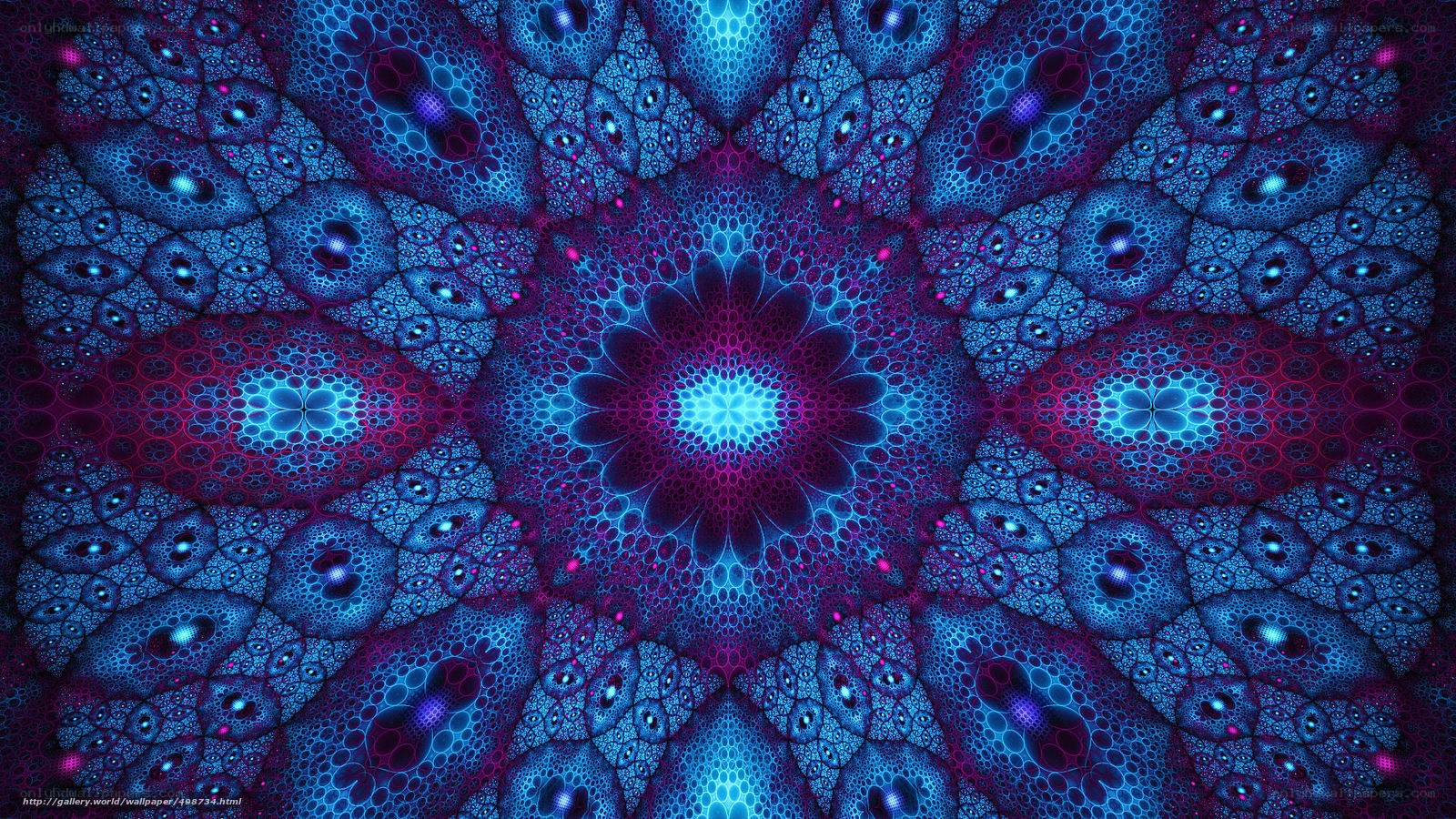blue and purple fractal pattern