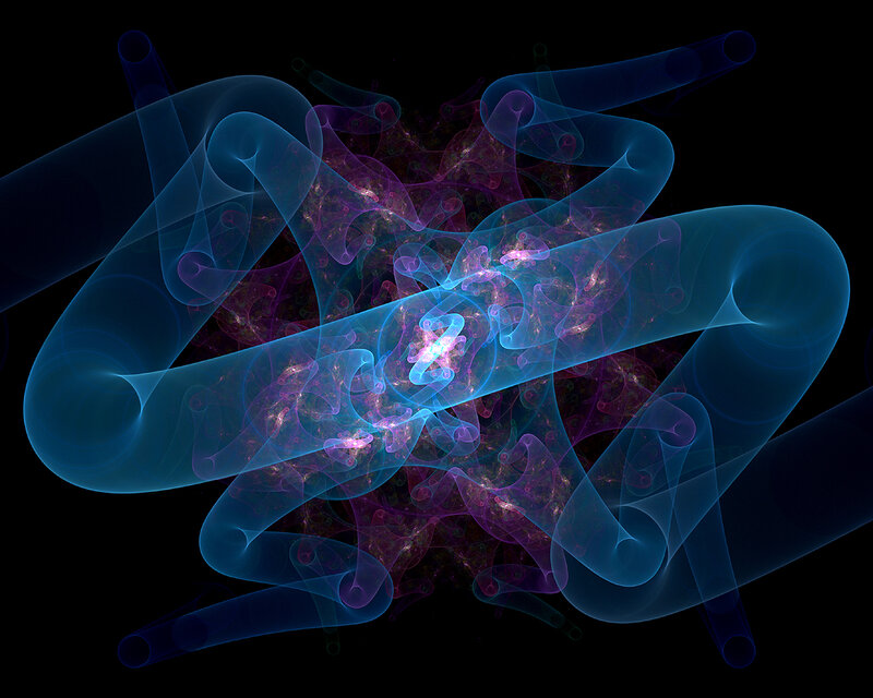 Blue and Purple Fractal Patterns — Ethereal