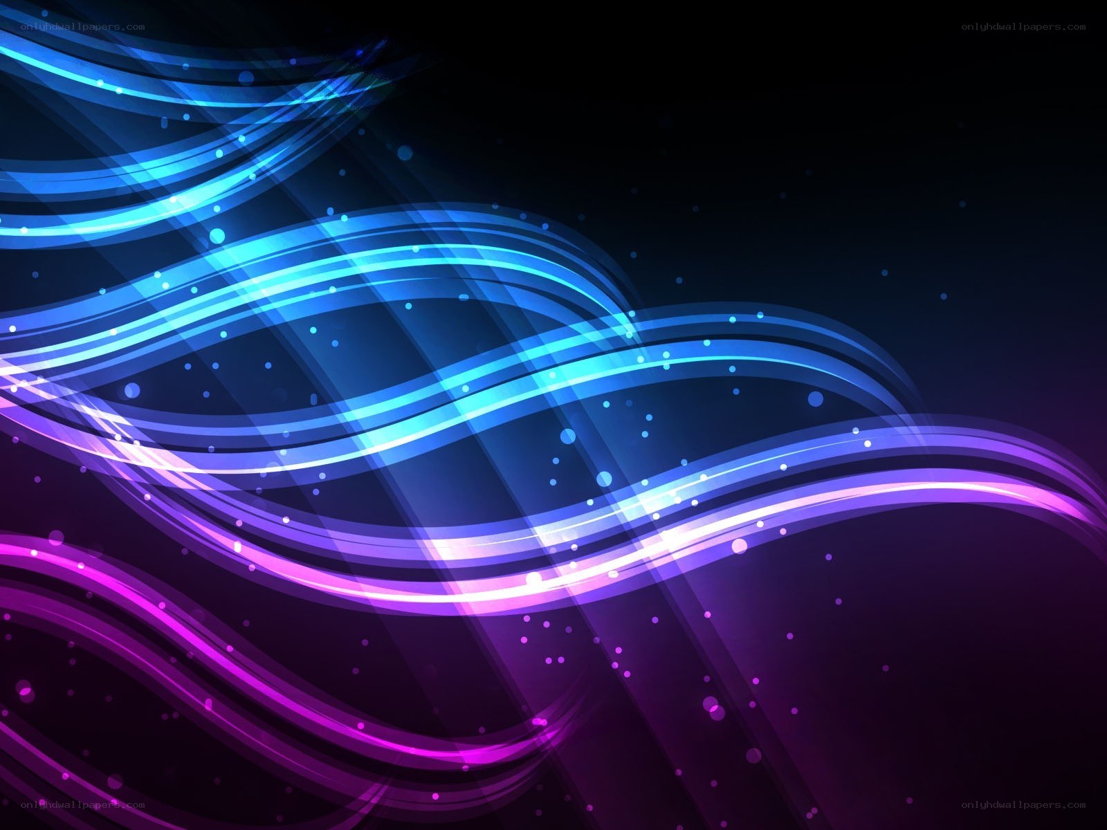blue and purple light waves