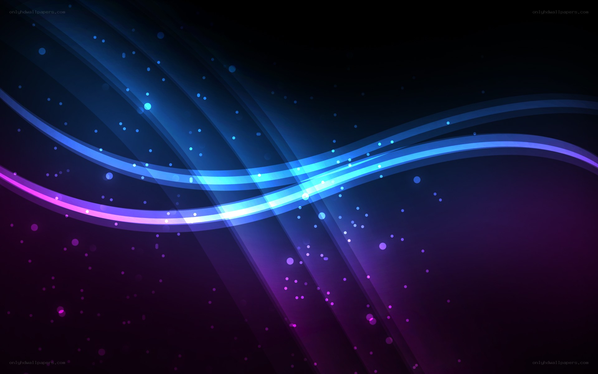 blue and purple light waves