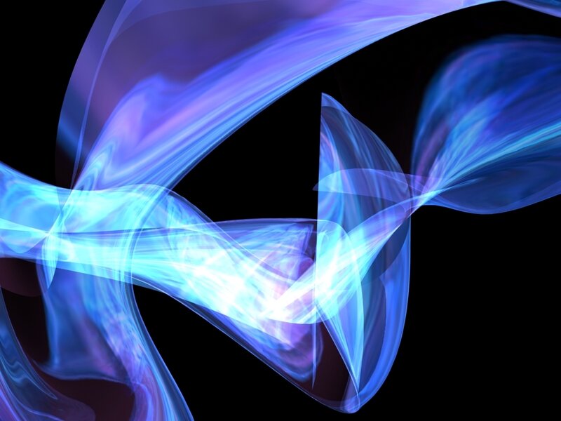 Blue and Purple Light Waves — Dynamic, Abstract, Dark Background