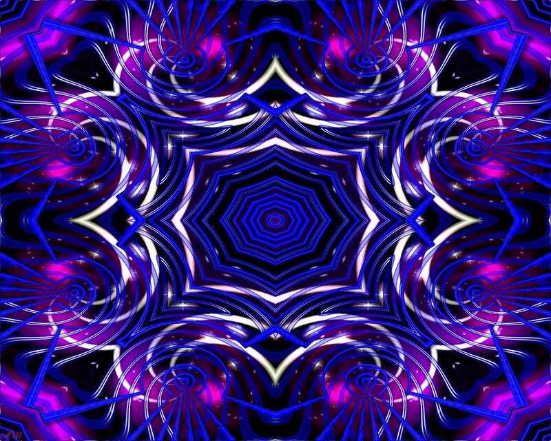 blue and purple mandala