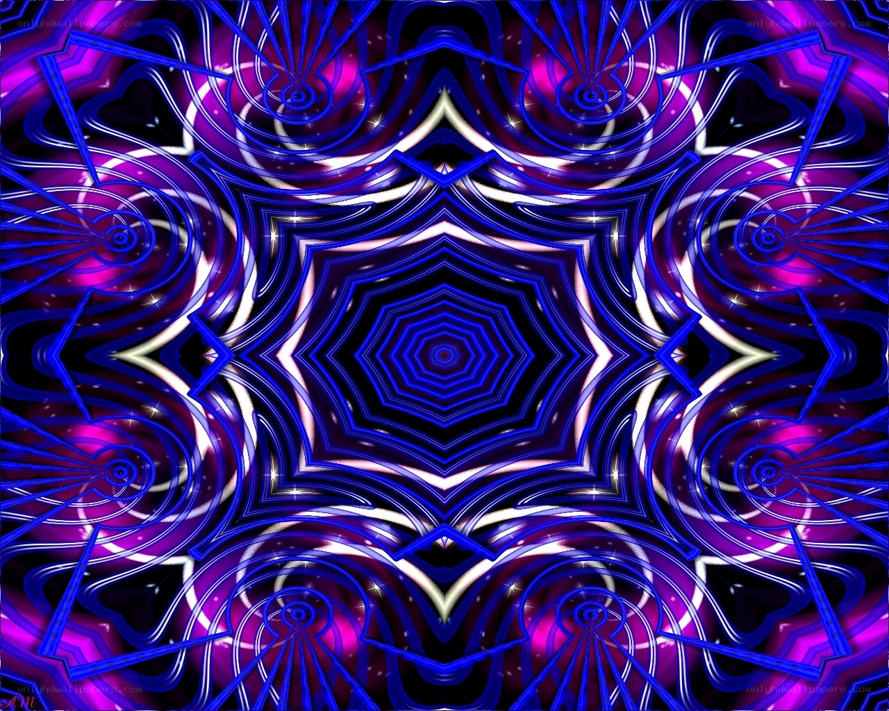 blue and purple mandala