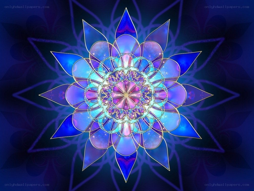 blue and purple mandala design
