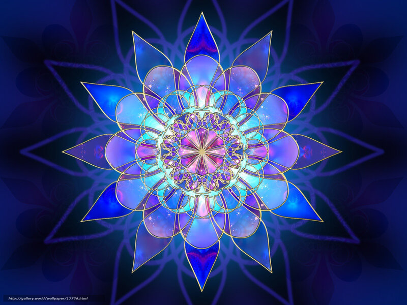 Blue and purple mandala design