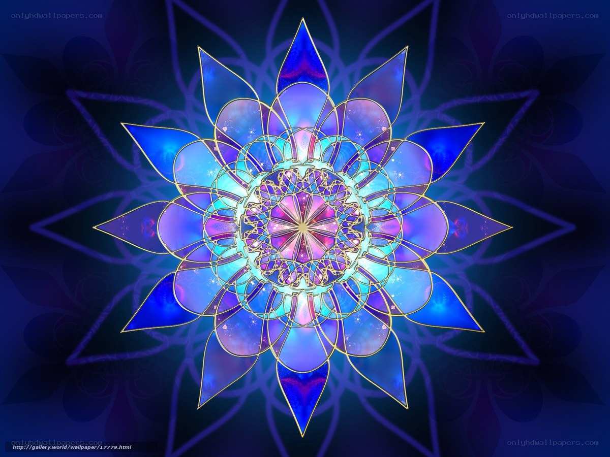 Blue and purple mandala design