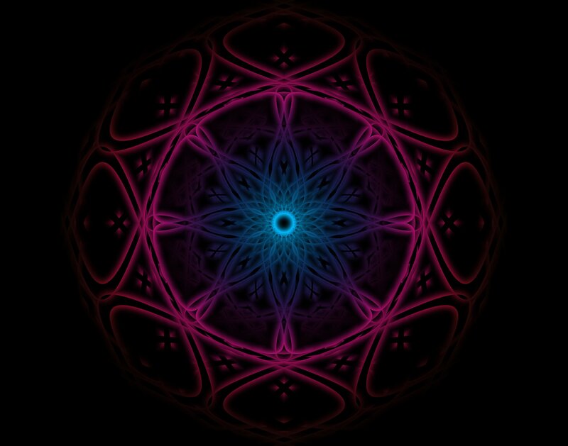 blue and purple mandala