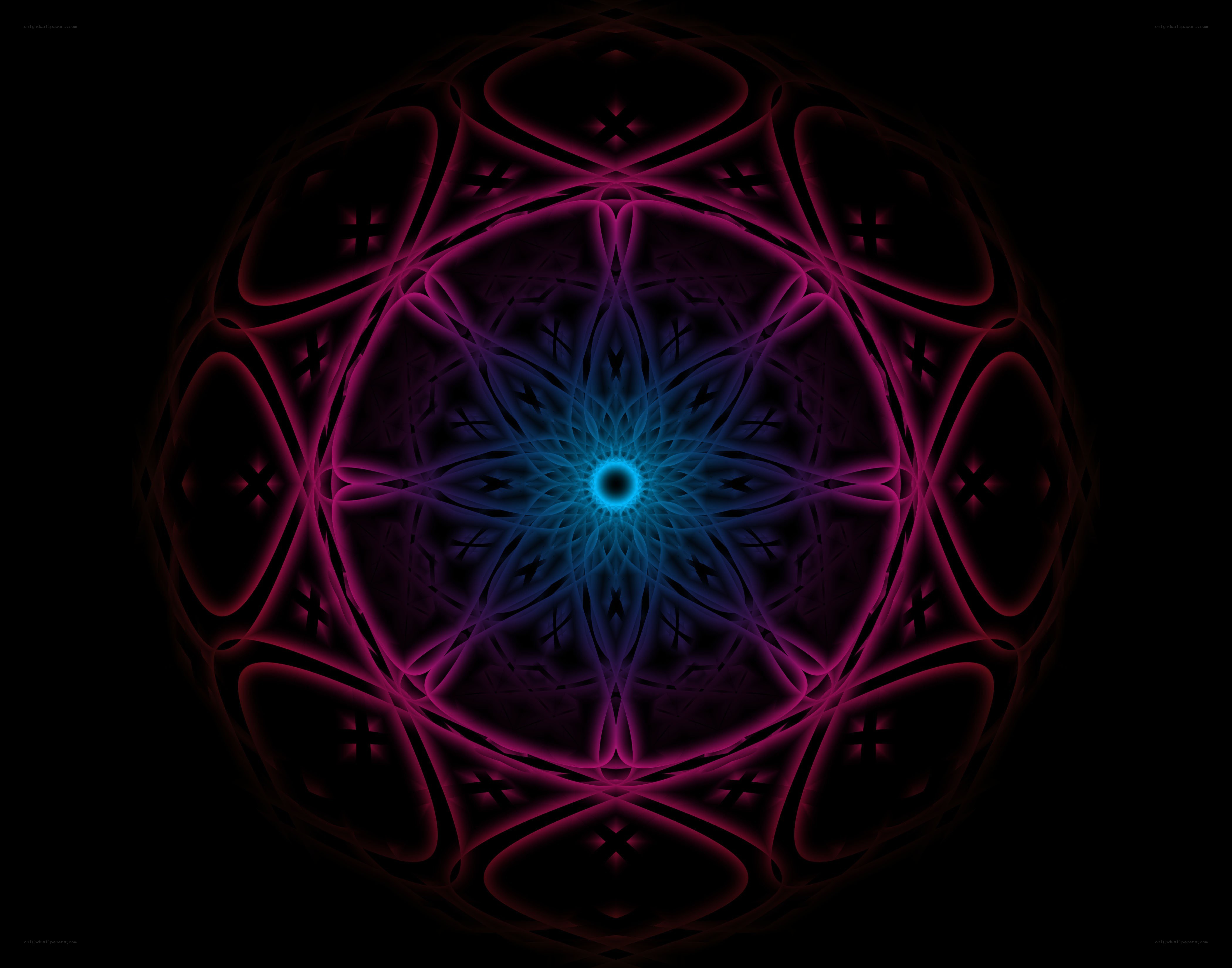 blue and purple mandala