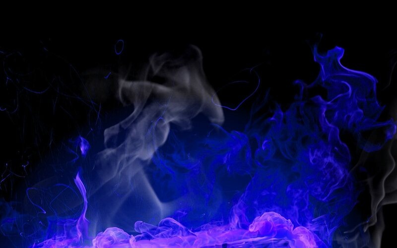 blue and purple smoke swirls