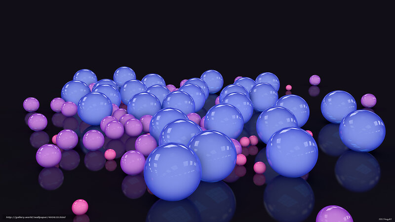 Blue and Purple Spheres — Calm
