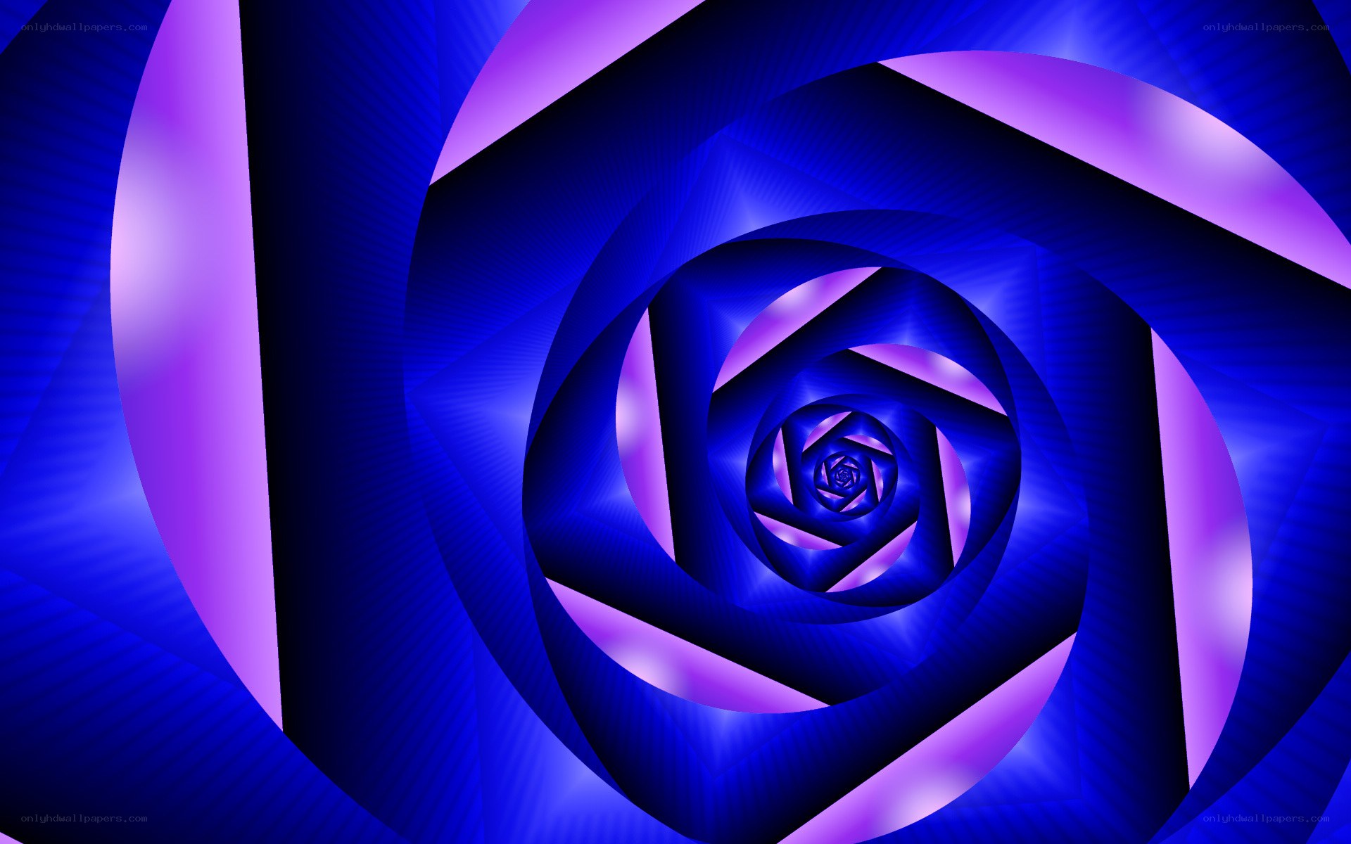 blue and purple spiral tunnel