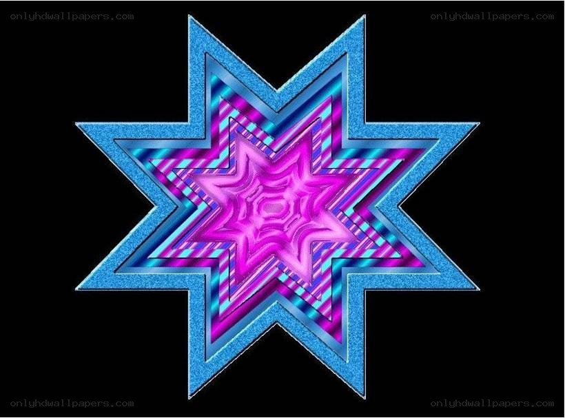 blue and purple star design