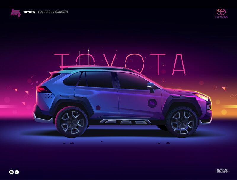 Blue and Purple SUV