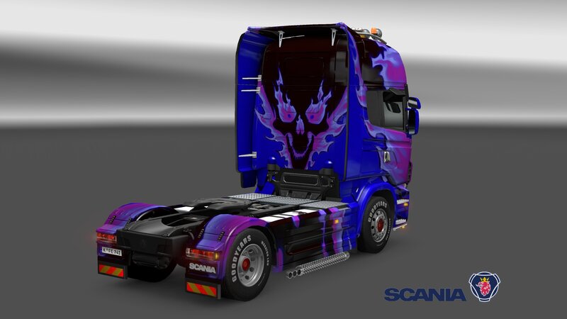 Blue and Purple Truck