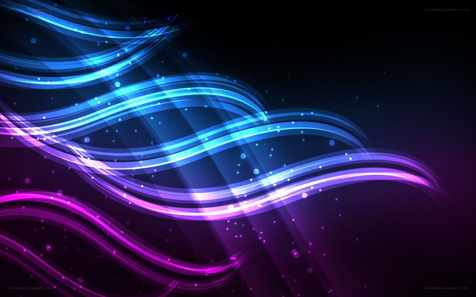 blue and purple wave lines