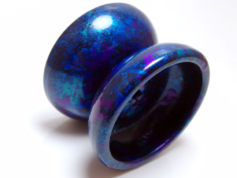 Blue and purple yoyo