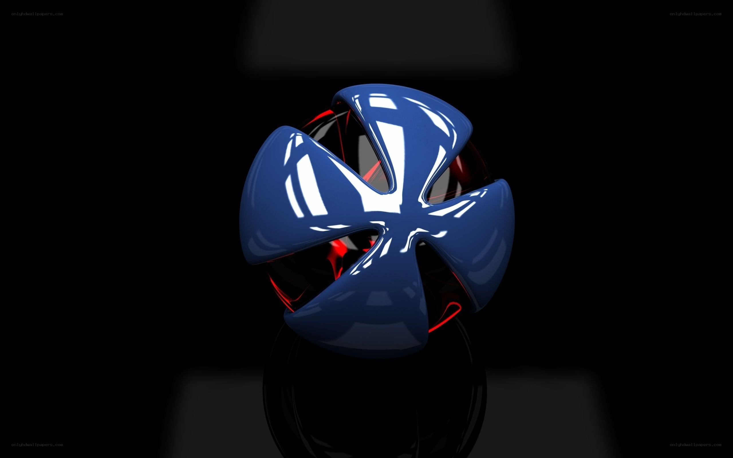 Blue and red abstract sphere