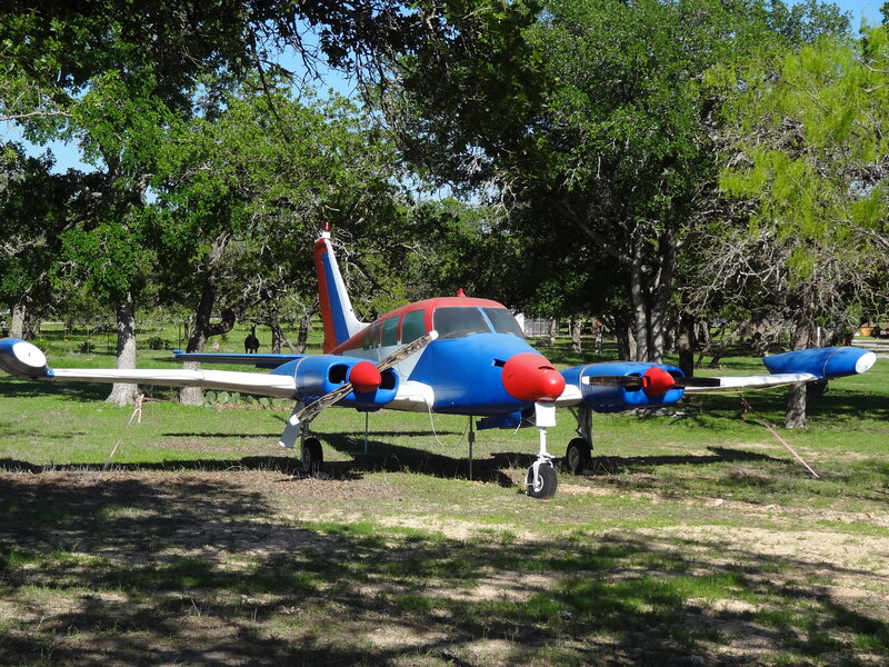 Blue and Red Airplane
