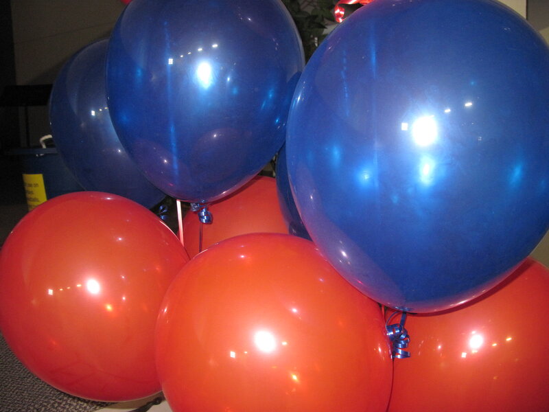 Blue and Red Balloons