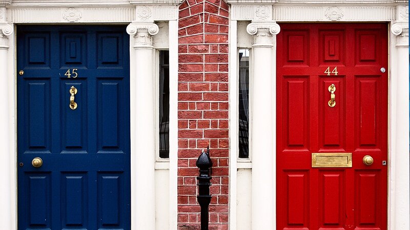 Blue and Red Doors
