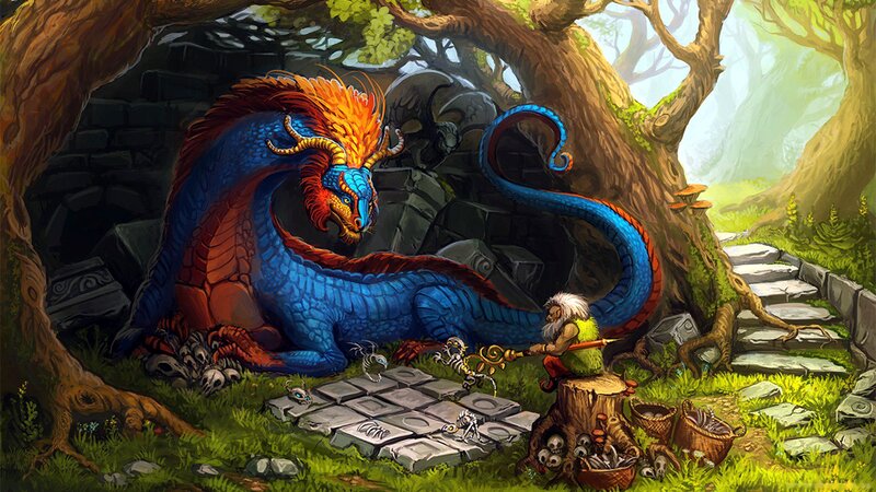Blue and Red Dragon — Mysterious