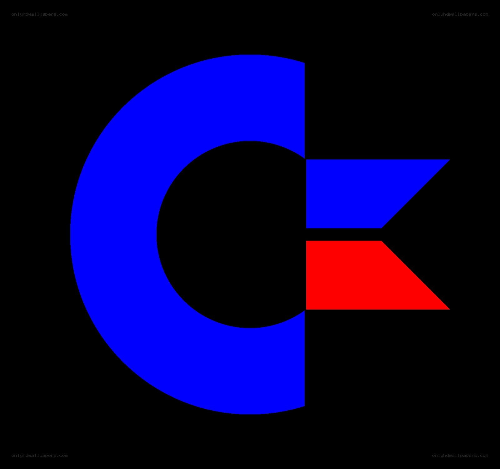 blue and red geometric logo