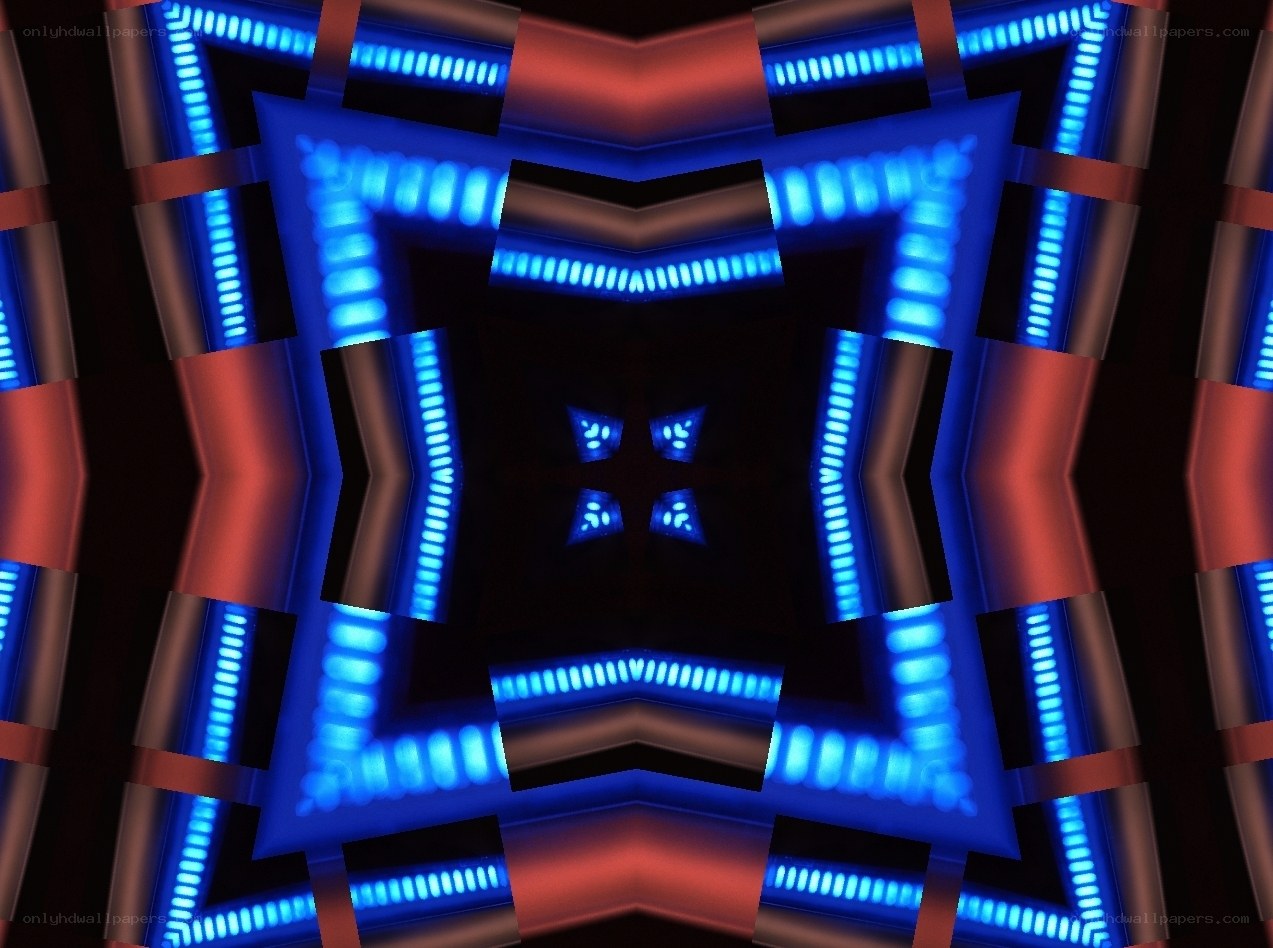 blue and red geometric pattern