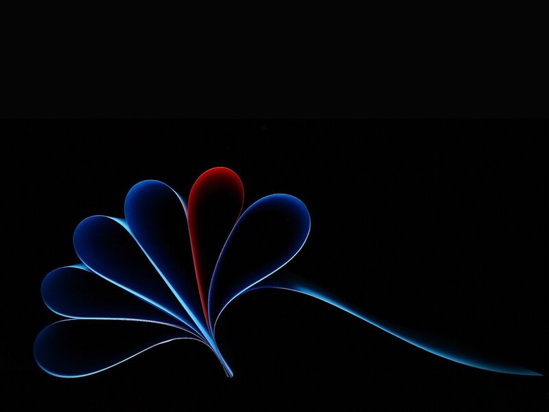 blue and red heart shape