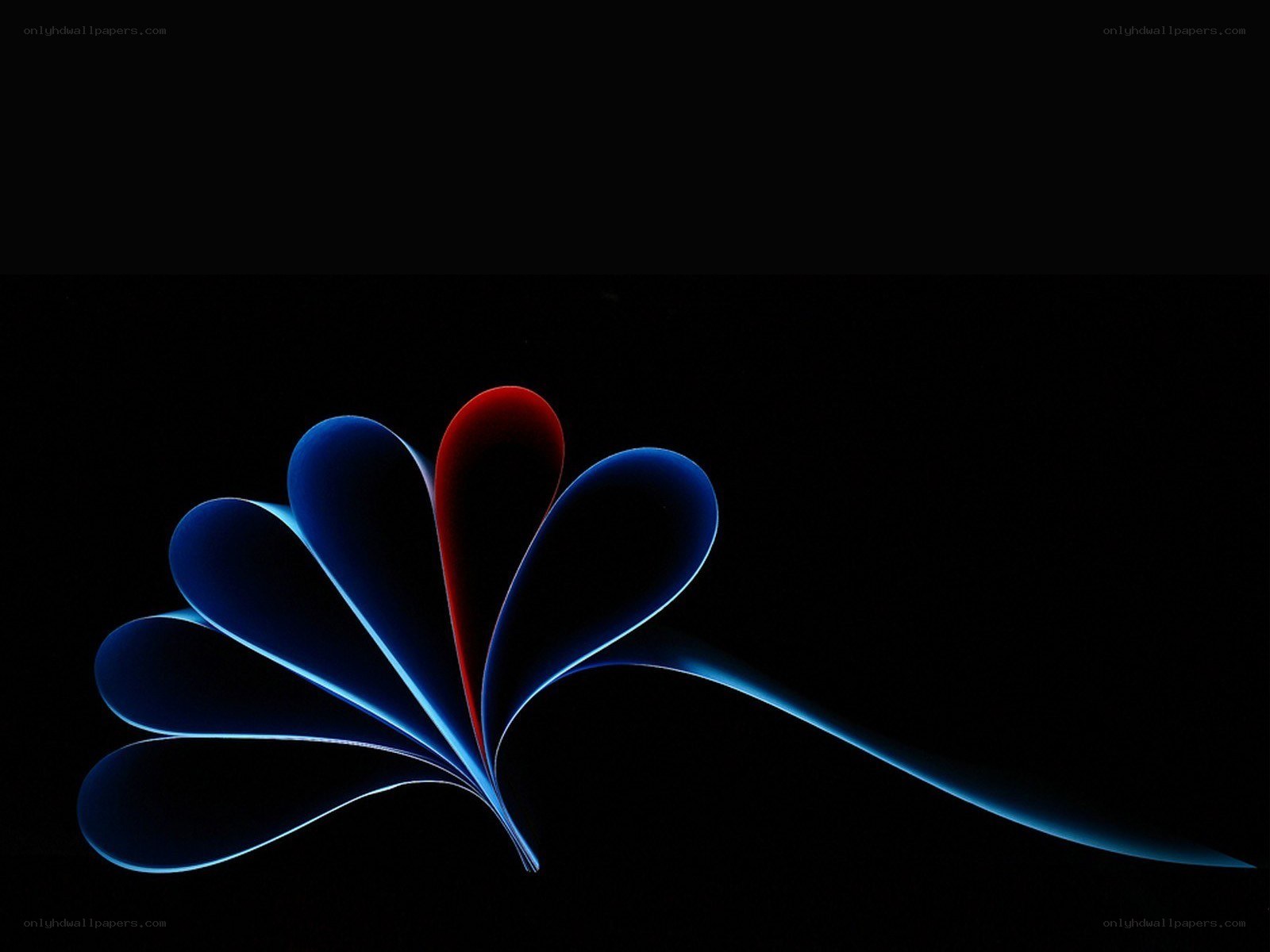blue and red heart shape