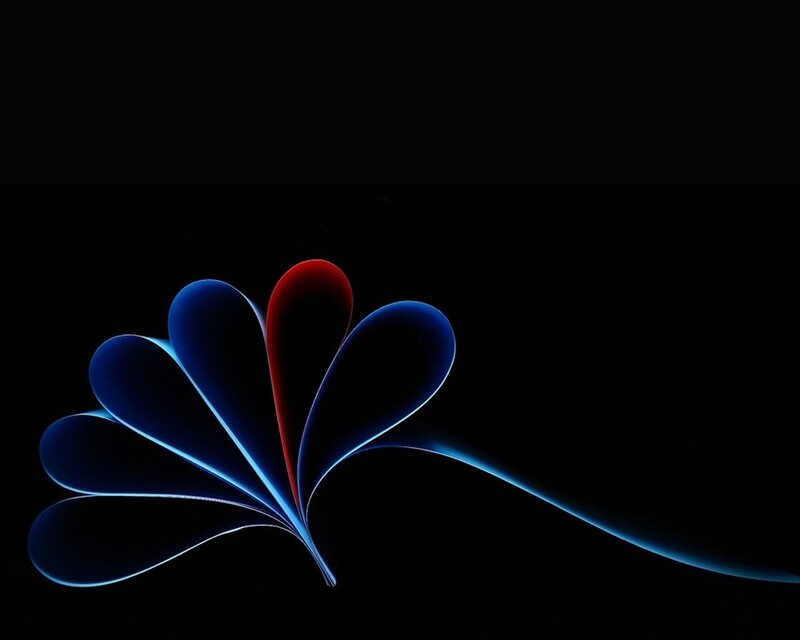 Blue and Red Heart Shapes — Dramatic