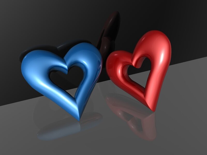 Blue and Red Hearts — Calm