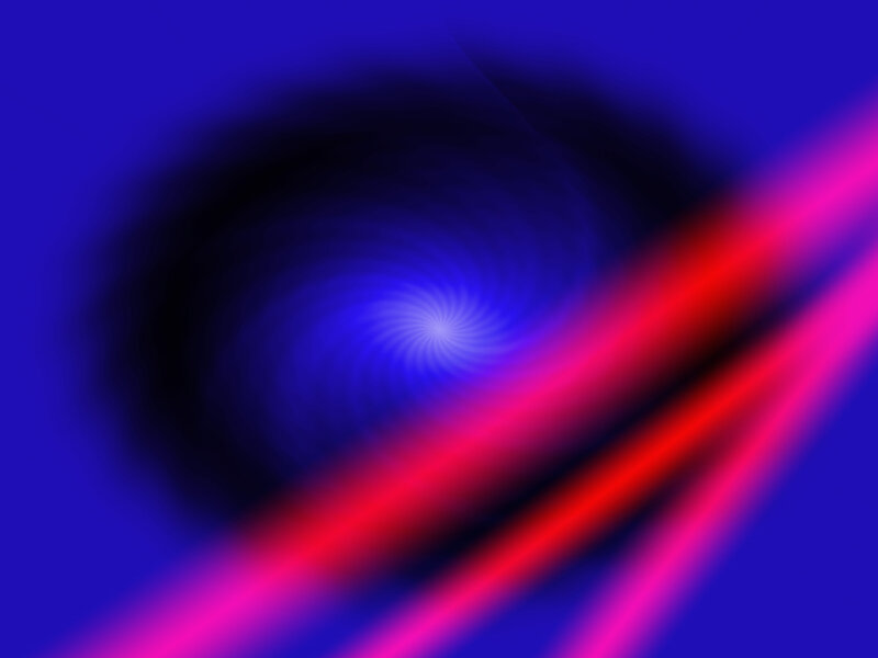 Blue and Red Light Beams — Dynamic