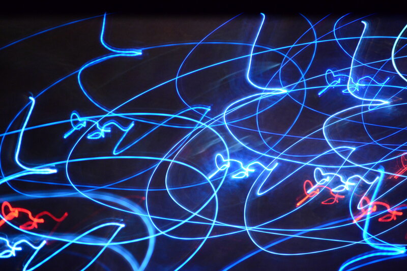 Blue and Red Light Trails — Dynamic