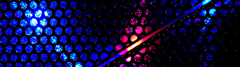 Blue and Red Lights on Grid