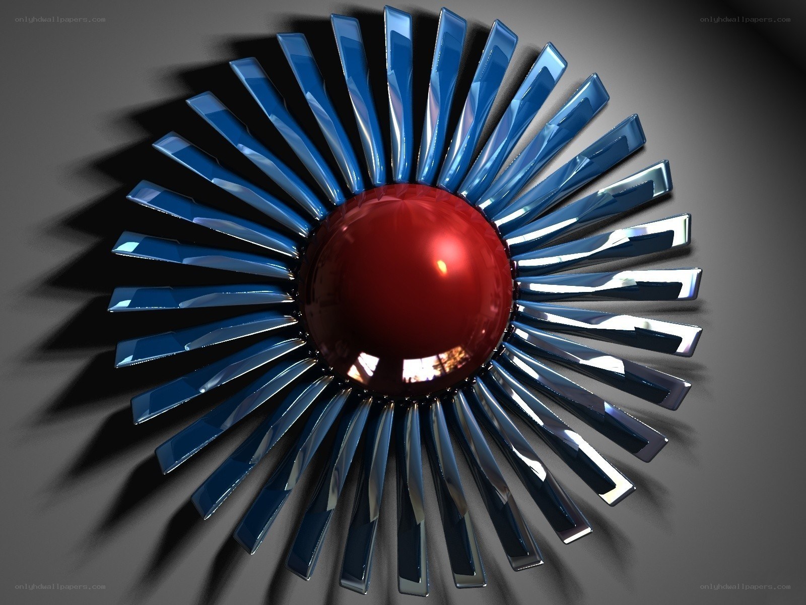 blue and red mechanical design
