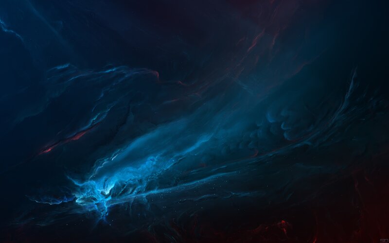 Blue and Red Nebula