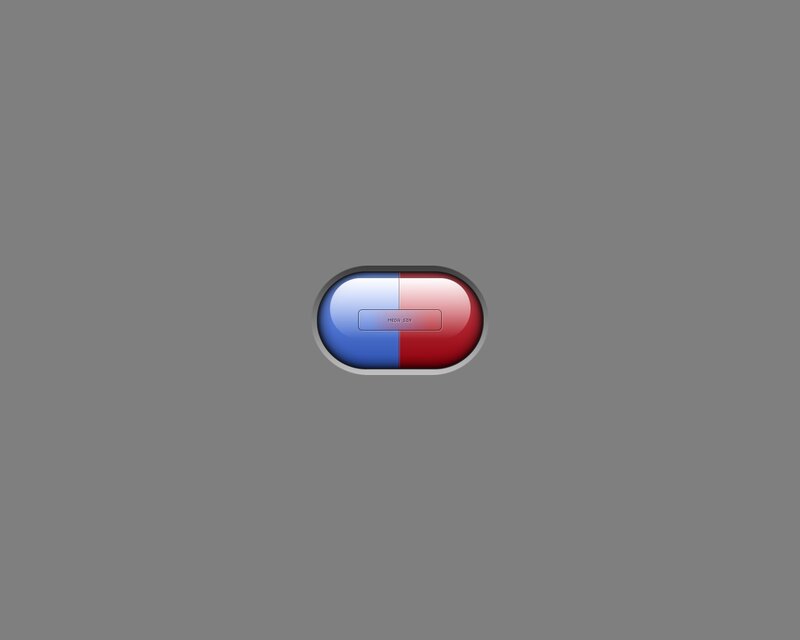 blue and red pill icon