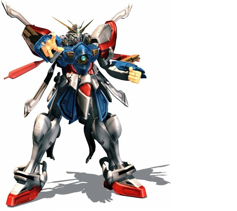 Blue and red robot mech