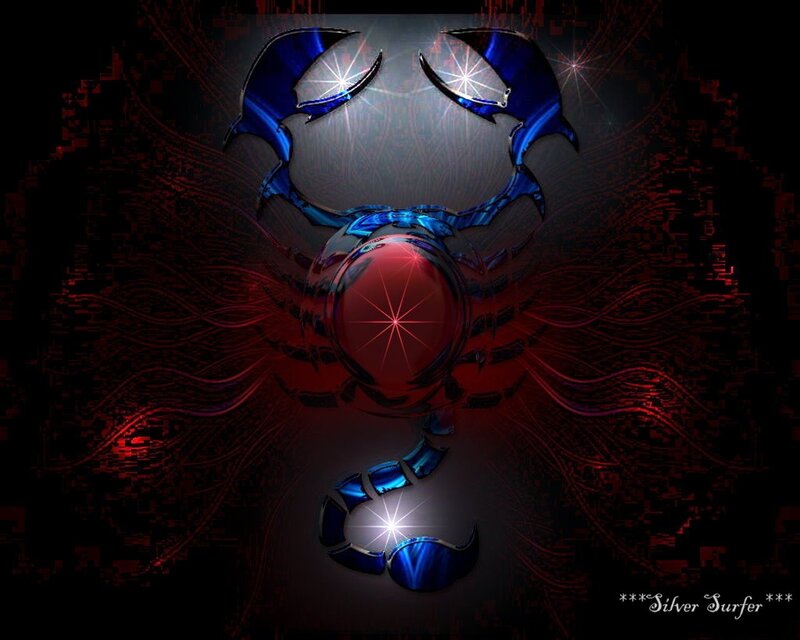 Blue and Red Scorpion