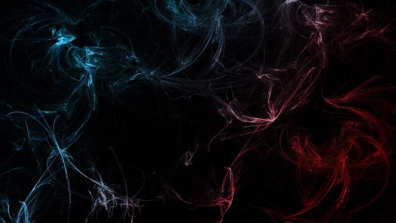 blue and red smoke swirls