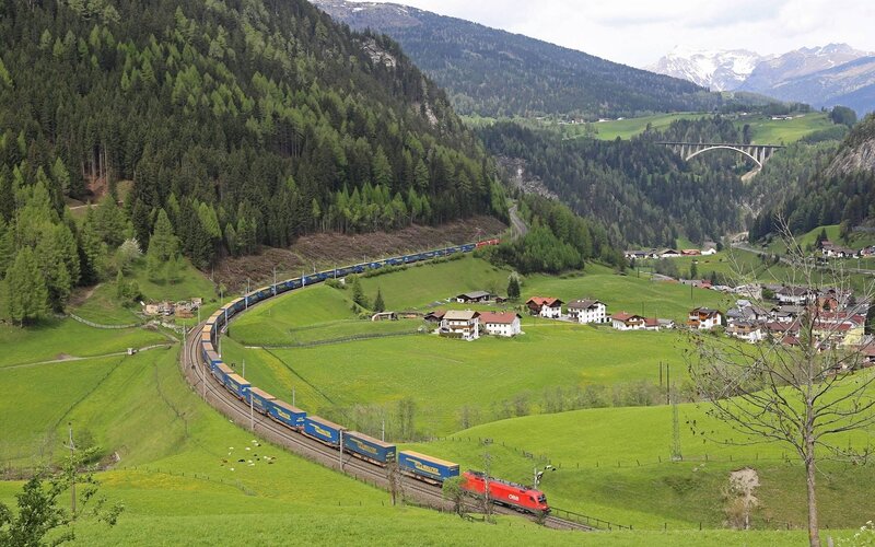 Blue and Red Train