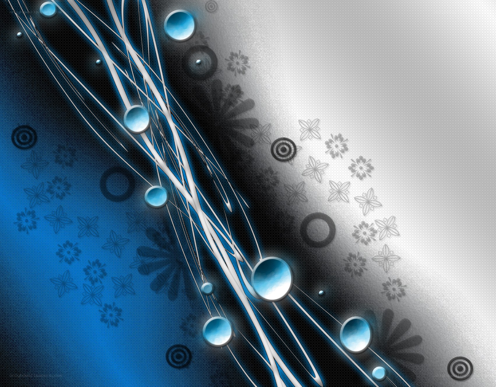 blue and silver abstract design