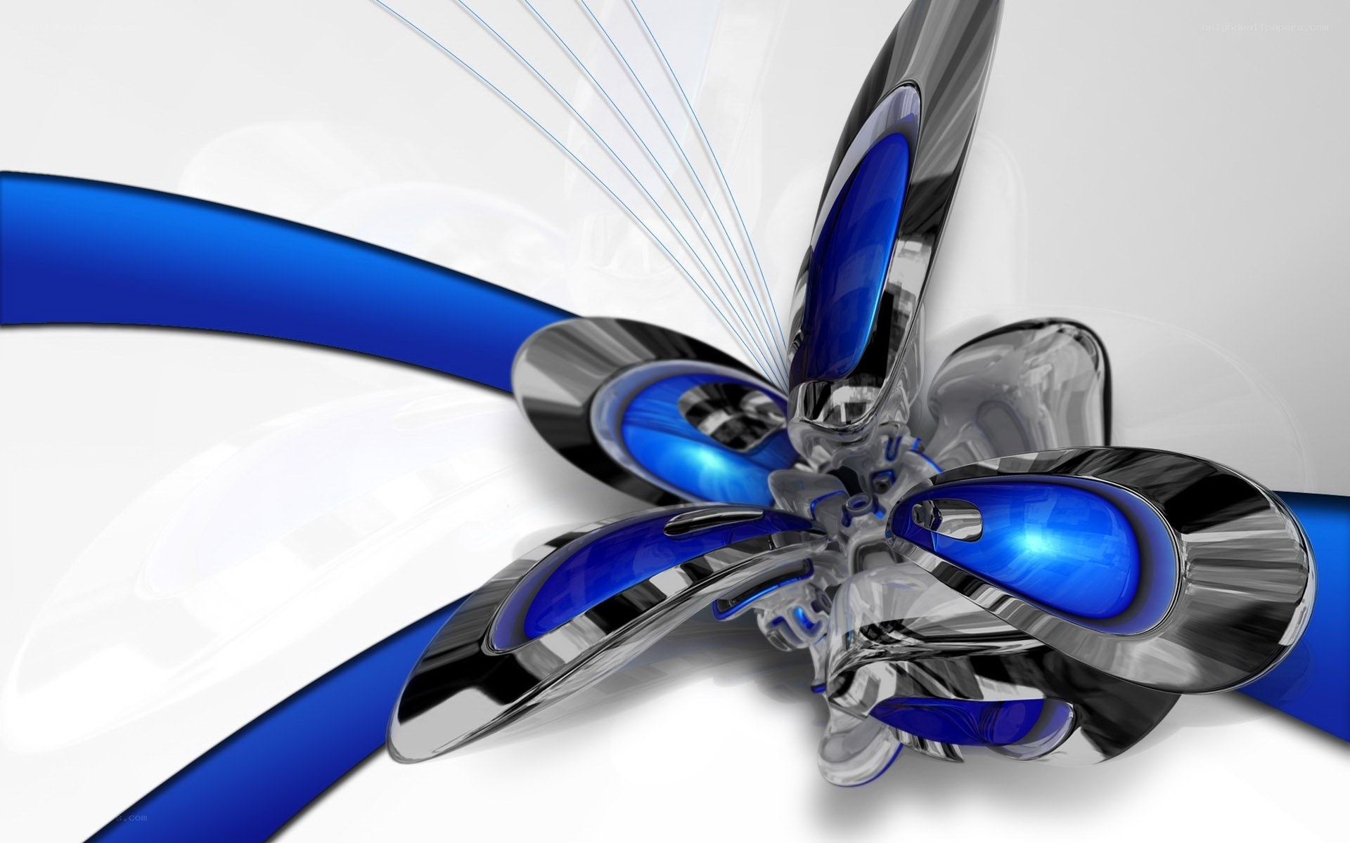 blue and silver abstract design