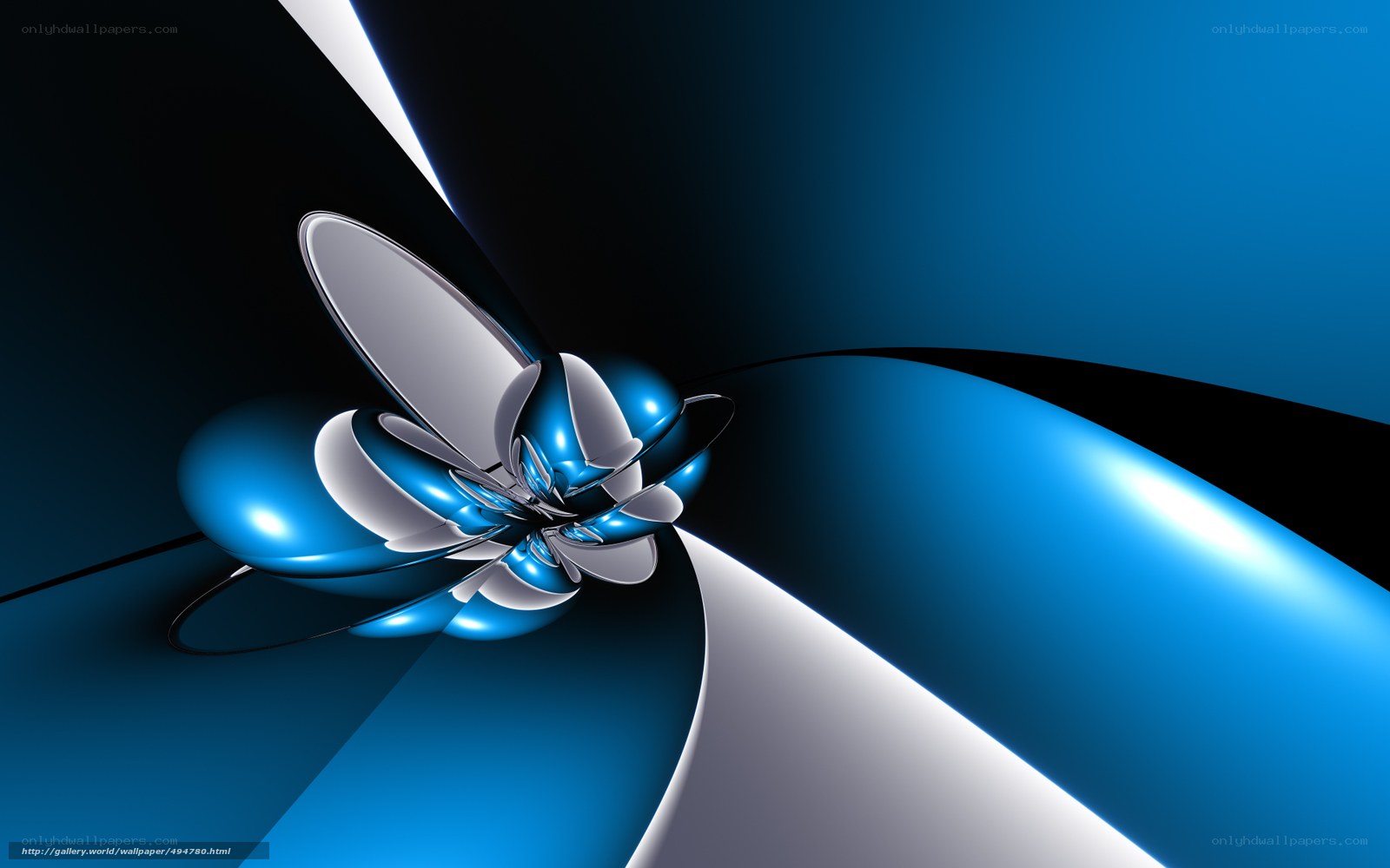 Blue and silver abstract design