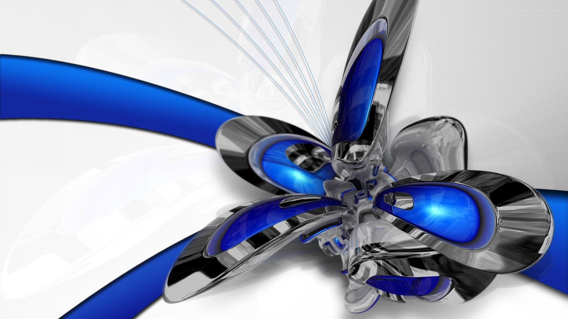 blue and silver abstract design