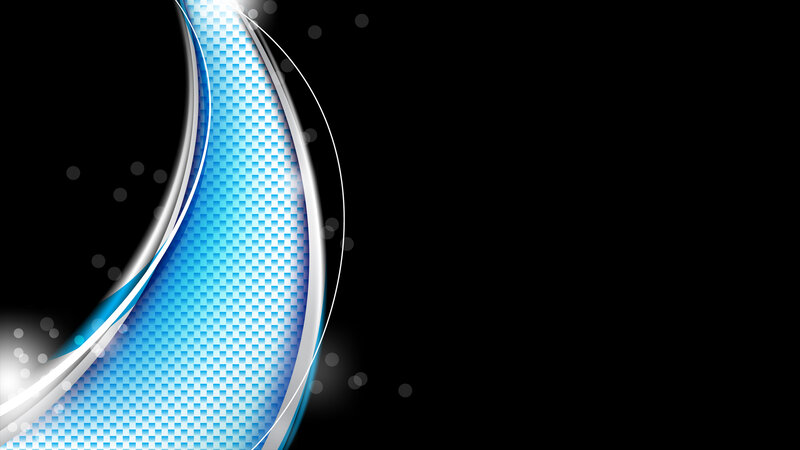 Blue and Silver Abstract Design — Black