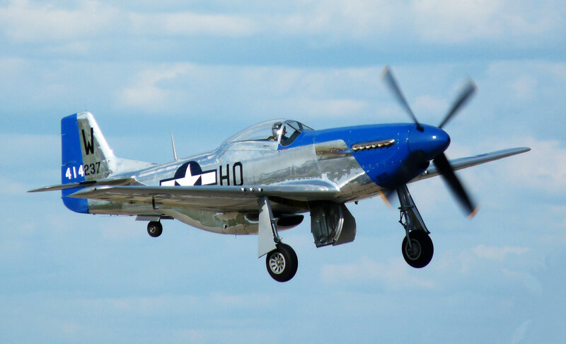 Blue and Silver Airplane — Dynamic, Afternoon, Photograph, Propeller, Pilot, Landing Gear