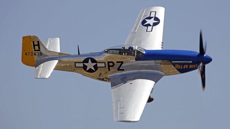 Blue and Silver Airplane — Dynamic, Afternoon, Photograph, Propeller, Pilot, Star Insignia