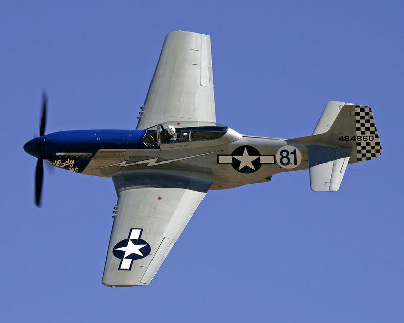 Blue and Silver Airplane — Dynamic, Afternoon, Photograph, Propeller